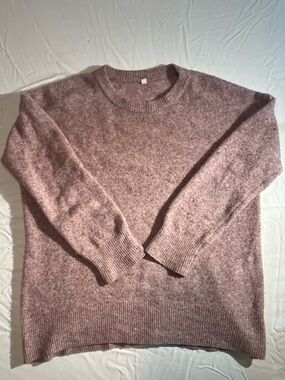 Cozy Crewneck Sweater in Dusty Rose